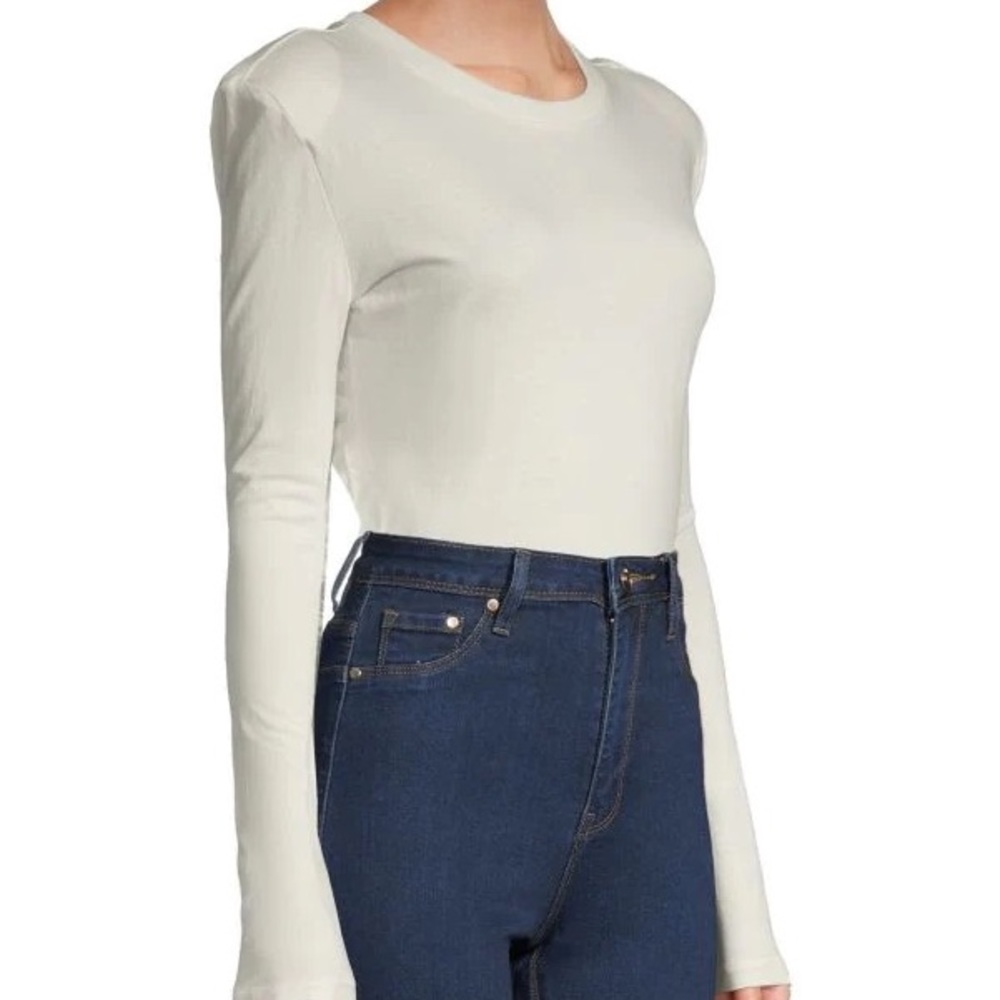 NWT Ivory Open Back Long Sleeve Bodysuit